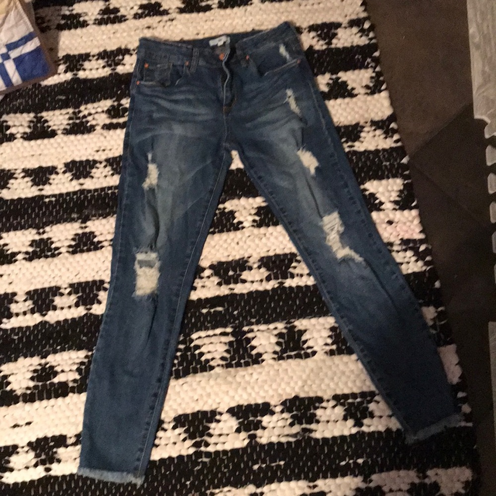 Distressed jeans
